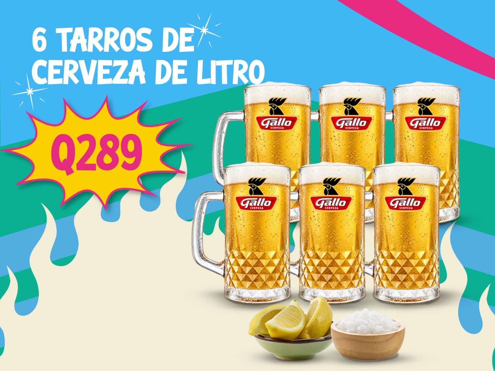 6 Tarros de Litro